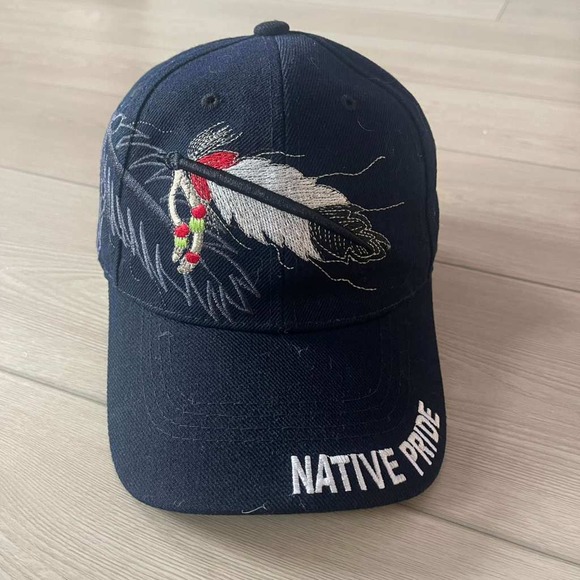 Native Pride Baseball Cap Hat Feather Embroidery Wool Blend Adjustable - Picture 1 of 7
